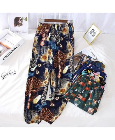 Ladies Sleeping Pants Floral Print Variety Styles Sleep Bottoms Trousers Soft Pants Household Wear $34.48 - Sleepwears