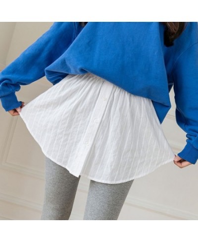 Detachable Underskirt Shirt Extender Women Skirt Fake Blouses Hem Sweep Shirt Extender Adjustable Layering Fake Tops Mini Ski...