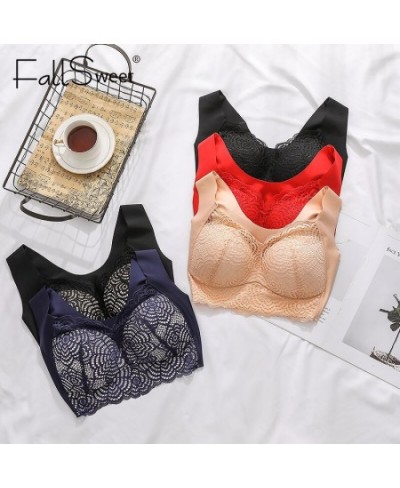 Lace Bras for Women Plus Size Vest Bra Thin Brassiere Full Cup Seamless Bralette Push Up Bra Sexy Lingerie $24.45 - Underwear