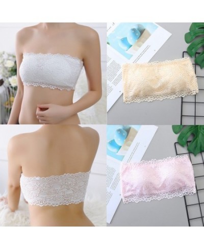 Women's Tube Top Sexy Lace Lingerie Invisible Push Up Bralette Seamless Strapless Bra Lady Underwea Summer Chest Wraps Crop T...