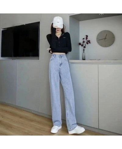 Oversize 5XL Womens Wide Leg Jeans High Waist Baggy Basic Straight Vaqueros Spring Fall Korean Fashion Denim Pants 2023 New $...