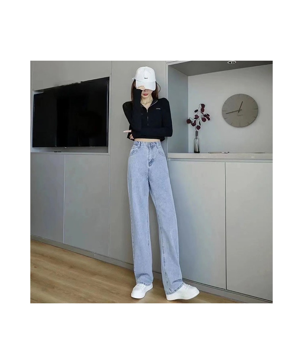 Oversize 5XL Womens Wide Leg Jeans High Waist Baggy Basic Straight Vaqueros Spring Fall Korean Fashion Denim Pants 2023 New $...