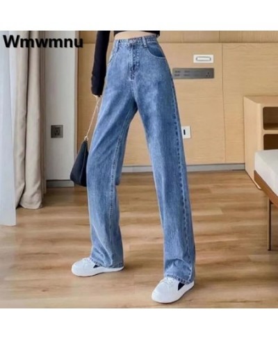 Oversize 5XL Womens Wide Leg Jeans High Waist Baggy Basic Straight Vaqueros Spring Fall Korean Fashion Denim Pants 2023 New $...