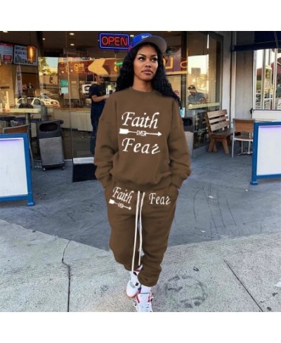 Autumn Winter Women Tracksuit Two Piece Sets Oversized Pullovers Sweatshirts Casual Long Pants Sports Suit Female Ensemble $4...