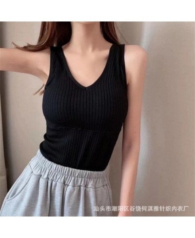 Beautiful Back Long Top Thread Camisoles Outdoor Sports with Padded Push Up Simple Fashion Solid Lingerie $21.28 - Underwear