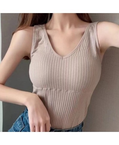 Beautiful Back Long Top Thread Camisoles Outdoor Sports with Padded Push Up Simple Fashion Solid Lingerie $21.28 - Underwear