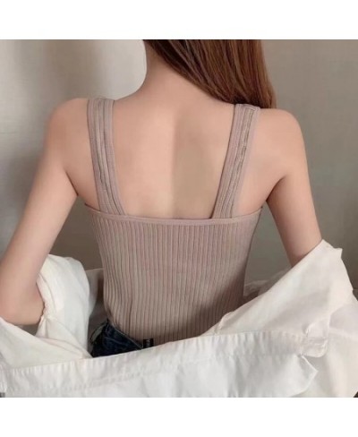 Beautiful Back Long Top Thread Camisoles Outdoor Sports with Padded Push Up Simple Fashion Solid Lingerie $21.28 - Underwear