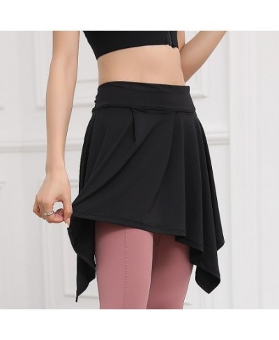 One Piece Skirt Lace Up Yoga Outside Skirt Exercise Fitness Dance Drop Through Hip Covering Short Skirt Shawl Black $27.20 - ...