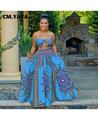 Plus Size Elegant Paisley Women Big Swing Ball Gown Maxi Long Skirt Suit and Crop Top Matching Two 2 Piece Set Outfits $47.78...