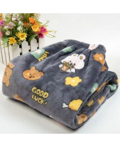 2023 New Winter Women's Plush Pajama Pants Warm Home Pants Thicken Loose Comfortable Elastic Waist Cute Cartoon $51.65 - Slee...