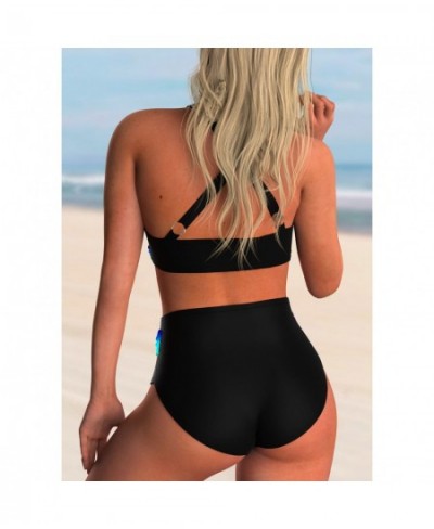 2022 New Women Sexy High Waist Rainbow Print Bikini Set Female Two Pieces Swimsuit Summer Fashion Loose Beach Swimwear $26.89...