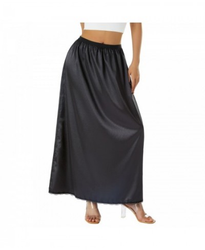 Solid Purple Satin Silk Skirt Women High Waisted Summer Long Skirt New 2022 Elegant Ladies Office Skirts Midi Spring $21.46 -...