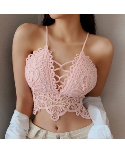 Lace V-Neck Solid Women Vest Top Strap Tank Tops Casual Sleeveless Shirts Blouse Camisetas Tirantes Mujer Women outfit $15.92...