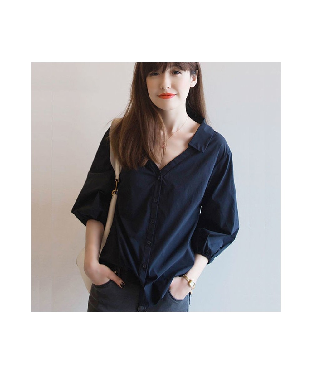 Shirts for Women Polo Shirt Women Short Sleeved Blouse Blouse of Summer 2023 New Loose V-neck Lantern Sleeve Blouse Blouse $3...