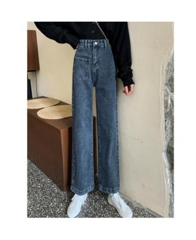 Straight Leg Jeans Woman High Waist Y2k Female Clothing Vintage Jeans Women 2022 Denim Korean Fashion Women's Pants Streetwea...