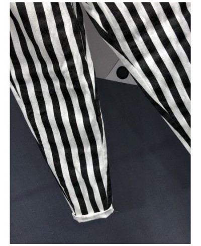 European Fashion Black White Striped Raddish-Shaped Jeans Female 2022 Autumn Versatile High Waist Slimming Harem Denim Pants ...