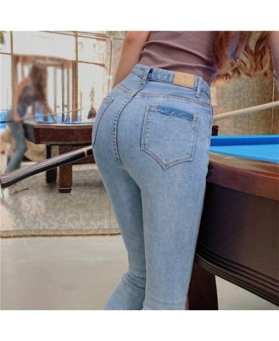 Y2k Streetwear Vintage Jeans Woman Women's Pants Female Clothing Korean Fashion Clothes High Waist 2022 Ripped Skinny Blue $4...