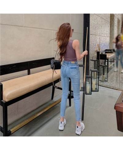 Y2k Streetwear Vintage Jeans Woman Women's Pants Female Clothing Korean Fashion Clothes High Waist 2022 Ripped Skinny Blue $4...