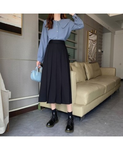 Skirts Women Summer Pleated Students Japanese Style Leisure Holiday All-match 3 Colors Simple Solid Tender Daily Teens Ulzzan...