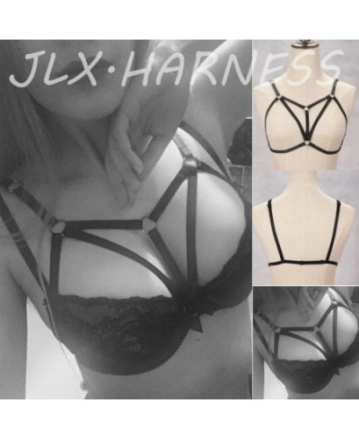 Sexy Bondage Harness Fetish Wear Body Cage Bra Open Chest Harness Bra Harajuku Style Body Harness Belt Women Crop Top Bodysui...