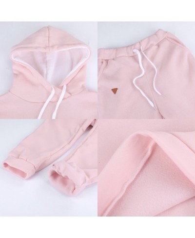 Autumn Winter 2 Piece Set Tracksuit Women Sportwear Fleece Hoodies Pullover Sweatshirts Baggy Trousers Jogger Pants Warm $38....