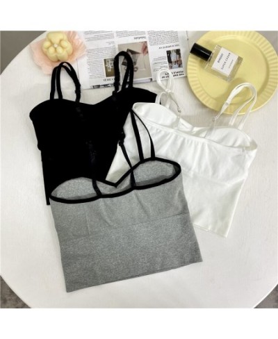 Beautiful Back Bra Suspender Vest No Steel Ring Gathered Anti Glare Sports Breathable Chest Wrapped Ladies $14.01 - Underwear