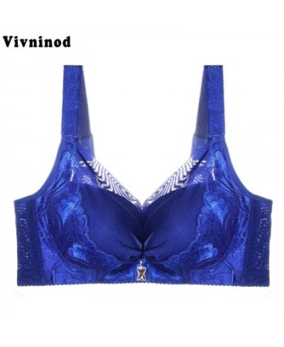 No Rims Sexy Lingeries Women bras Silk protein thin section plus size 115 46C D E women's underwear Lace Sexy Brassiere Lace ...