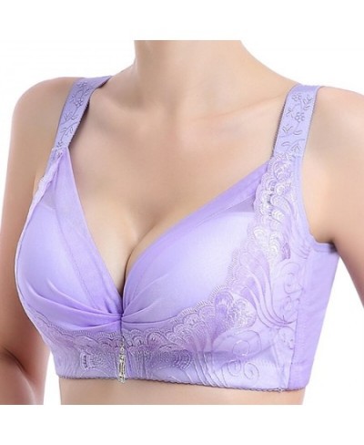 No Rims Sexy Lingeries Women bras Silk protein thin section plus size 115 46C D E women's underwear Lace Sexy Brassiere Lace ...