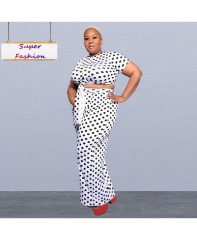 XL-4XL Plus Size Pant Suits Fashion Women Clothing 2022 Summer Dot Short Sleeve Casual Two Piece Sets Wholesale $54.18 - Plus...