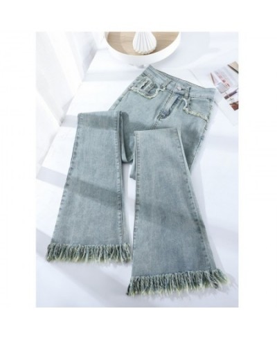 Korean Fashion Women's Pants Vintage Jeans Woman High Waist Streetwear Straight Leg Jeans Y2k Female Clothing Flare Denim Blu...