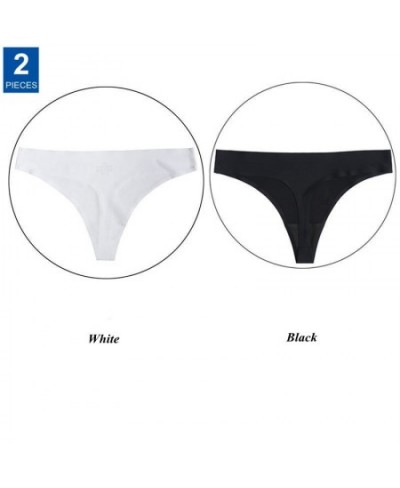 S-XL Women Seamless Thongs and G Strings Hot Ice Silk Sexy Ladies Low Rise Panties Comfortable Lingerie 2pcs/set $12.83 - Und...