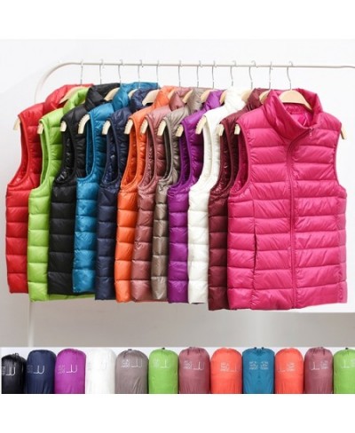 New Women Sleeveless Women's Ultra Light Down Vests Slim Jacket Girl Gilet Lightweight Windproof Warm Waistcoat Portable $35....