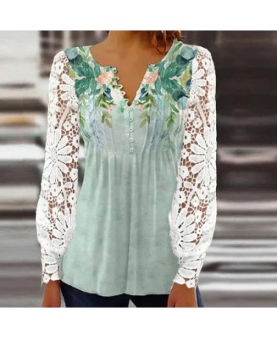 Fashion Embroidery Patchwork Blouse Shirts Women Casual Long Sleeve Pullover Tops Office Lady Elegant Loose Blusa Streetwear ...