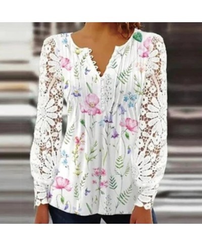 Fashion Embroidery Patchwork Blouse Shirts Women Casual Long Sleeve Pullover Tops Office Lady Elegant Loose Blusa Streetwear ...