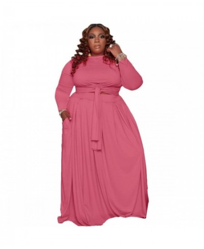 XL-5XL Fall 2022 Plus Size Women Clothing Skirt Two Piece Sets 2022 O Neck Long Sleeve Casual Bandage Lady Outfits $56.81 - P...