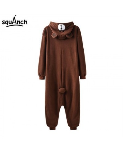 Animal Onesie Plus XXL Bear Kigurumis 150-190 Cm Adult Women Men Pajama Sleep Overall Polar Fleece Zipper Jumpsuit $56.61 - S...