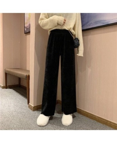 Women Sleep Bottoms Corduroy Pants Wide-leg Mopping Lounge Wear Baggy Spring Fall Comfortable Trousers Stylishd Harajuku Stre...