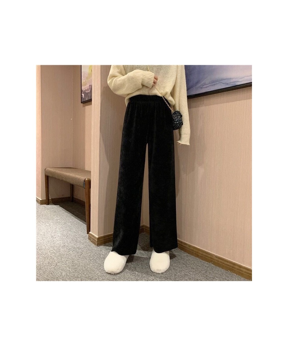 Women Sleep Bottoms Corduroy Pants Wide-leg Mopping Lounge Wear Baggy Spring Fall Comfortable Trousers Stylishd Harajuku Stre...