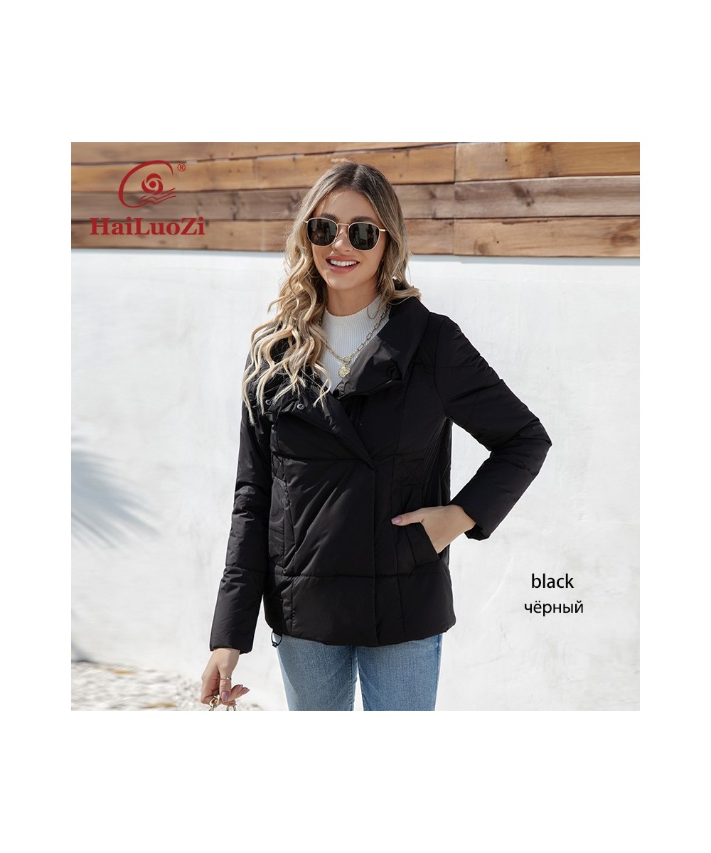 2023 New Spring Women Jackets Quilting Casual Short Slim Thin Female Outwear Side Pockets Lapel Women's Coat 7852-1 $101.01 -...