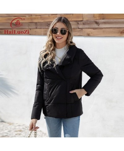 2023 New Spring Women Jackets Quilting Casual Short Slim Thin Female Outwear Side Pockets Lapel Women's Coat 7852-1 $101.01 -...