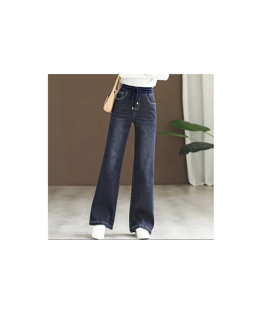 Vintage High Waist Wide Leg Jeans Women Fashion Bleached Lace Up Stretch Baggy Vaqueros Oversize 34 Mother Denim Trousers $53...