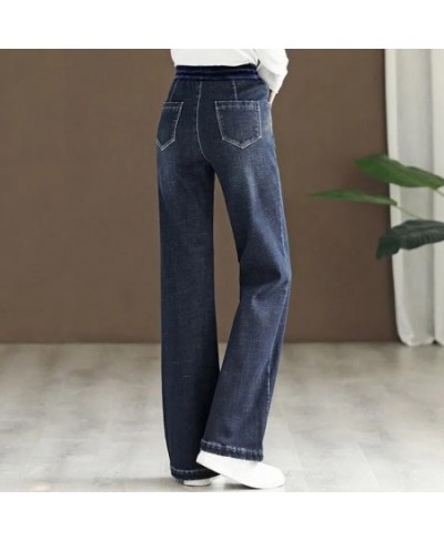 Vintage High Waist Wide Leg Jeans Women Fashion Bleached Lace Up Stretch Baggy Vaqueros Oversize 34 Mother Denim Trousers $53...