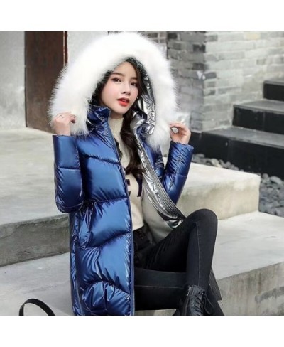 Disposable Down Jacket Bright Cotton Coat Mid-length Winter Loose Thickened Hooded Coat $94.91 - Jackets & Coats