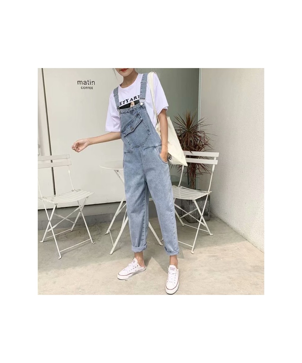 Denim Jumpsuits Women Pant Woman Jeans High Waist Denim Pants Wide Leg Denim Clothing Blue Jeans Vintage Quality Fashion $44....