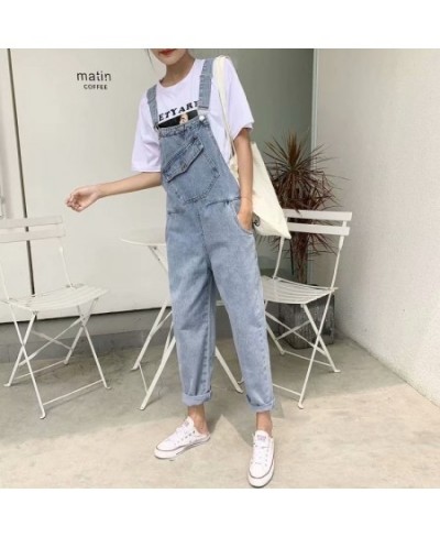 Denim Jumpsuits Women Pant Woman Jeans High Waist Denim Pants Wide Leg Denim Clothing Blue Jeans Vintage Quality Fashion $44....