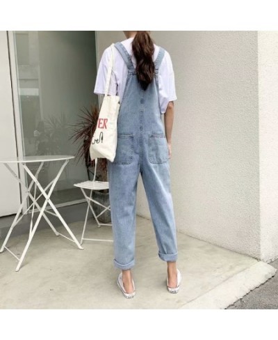 Denim Jumpsuits Women Pant Woman Jeans High Waist Denim Pants Wide Leg Denim Clothing Blue Jeans Vintage Quality Fashion $44....