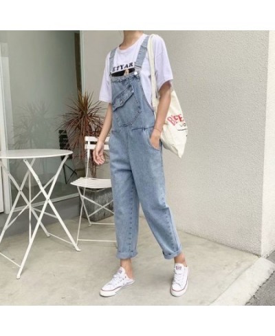 Denim Jumpsuits Women Pant Woman Jeans High Waist Denim Pants Wide Leg Denim Clothing Blue Jeans Vintage Quality Fashion $44....