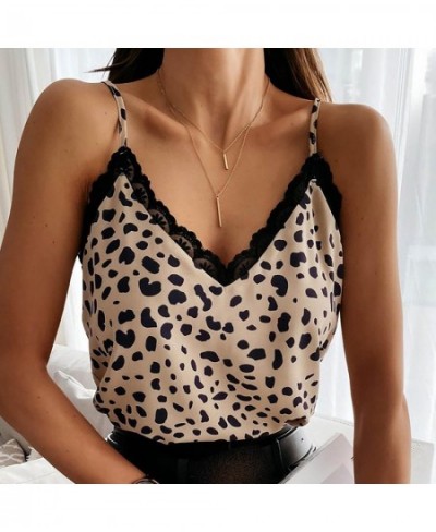 Sleeveless Lace Satin Sexy Edge Suspender Women's V-neck Vest Fashion Women's Blouse $51.13 - Underwear