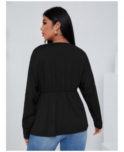 2022 New Women Plus Size T-Shirt Long Sleeve Autumn Clothes Plussize Big Large Solid Clothing Top Streetwear For Female $47.9...