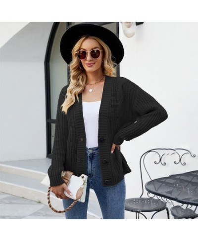 Casual Elegant College Single Breasted Sweater Women 2022 Autumn Female Sweaters Tops Solid Color V-neck Knitted Cardigan Coa...